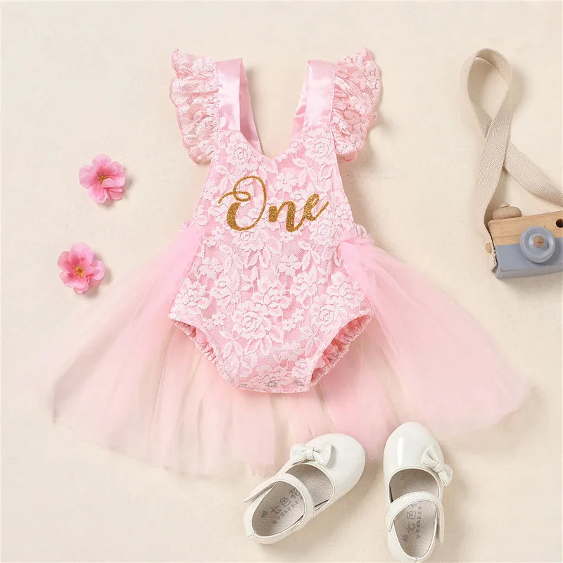 Lace Tulle Baby Girl Party Dress