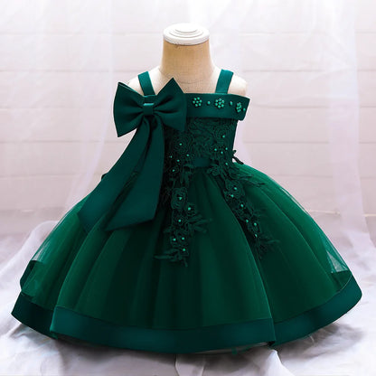 Baby Girl Bow Princess Party Dress