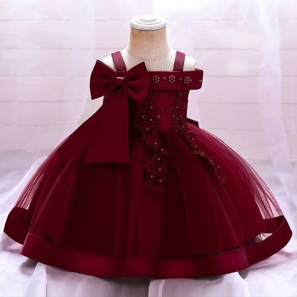 Baby Girl Bow Princess Party Dress