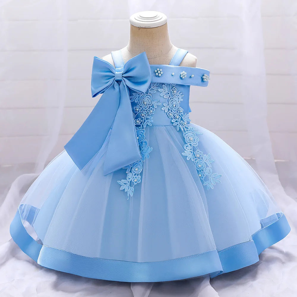 Baby Girl Bow Princess Party Dress